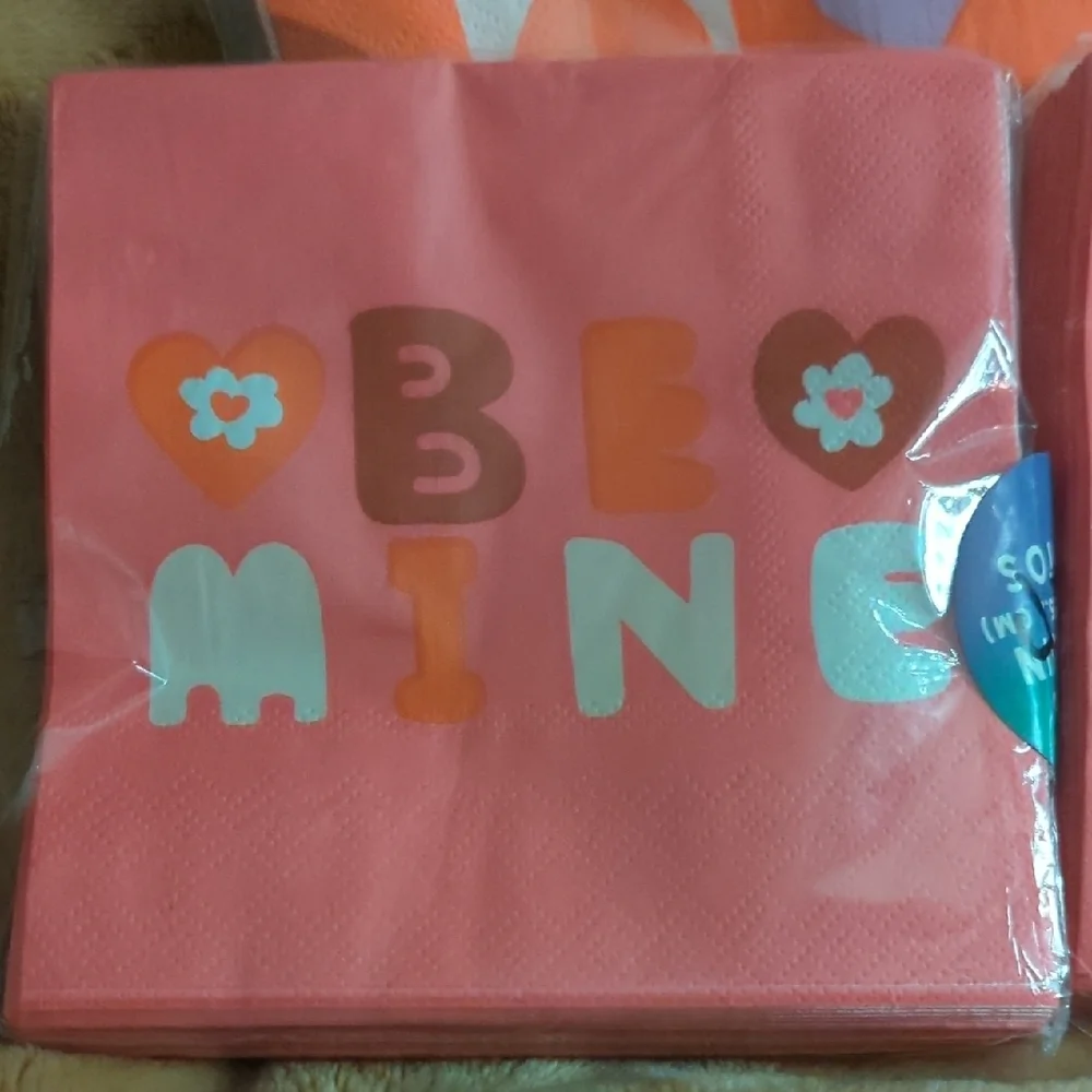 Valentine's Day Heart Napkins - Pink and Red